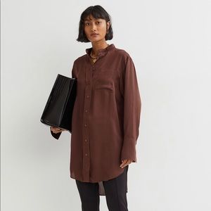 H&M oversized satin shirt